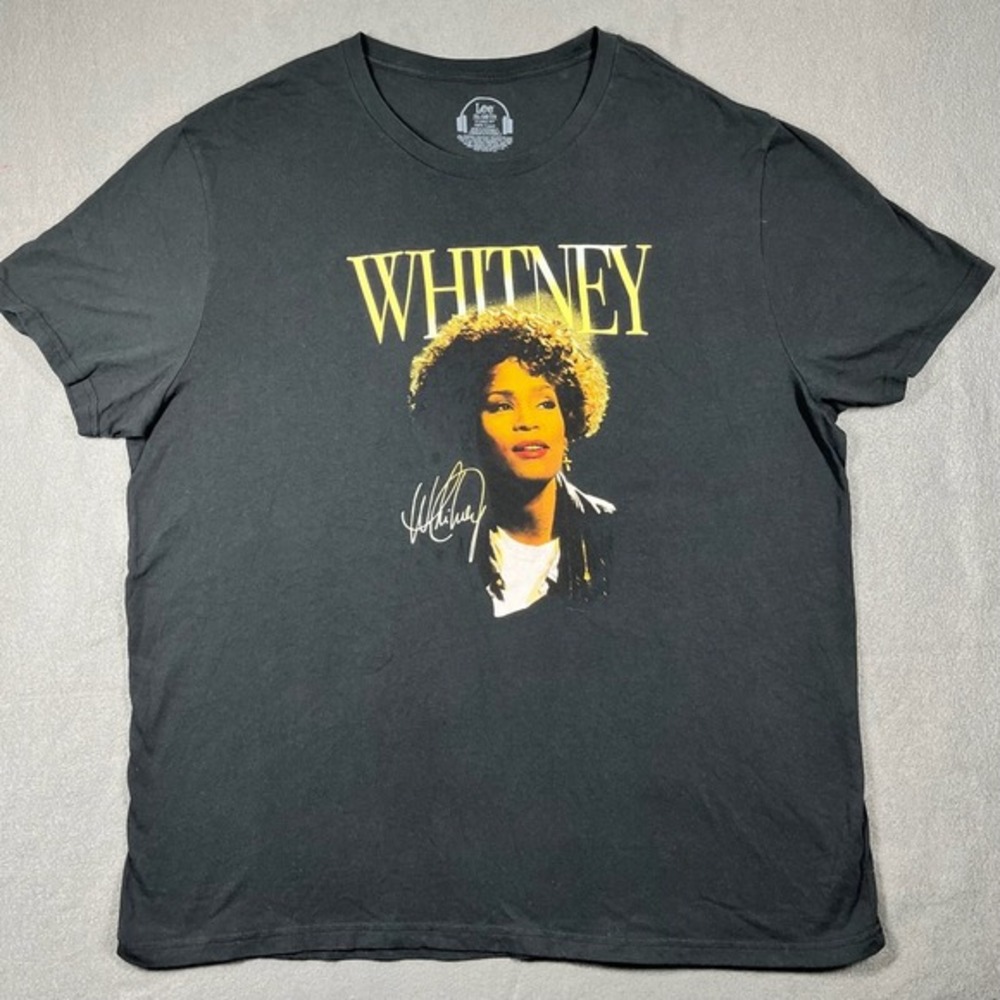 Lee Whitney Houston T-Shirt‎ Graphic Print World Tour Tee 2XL